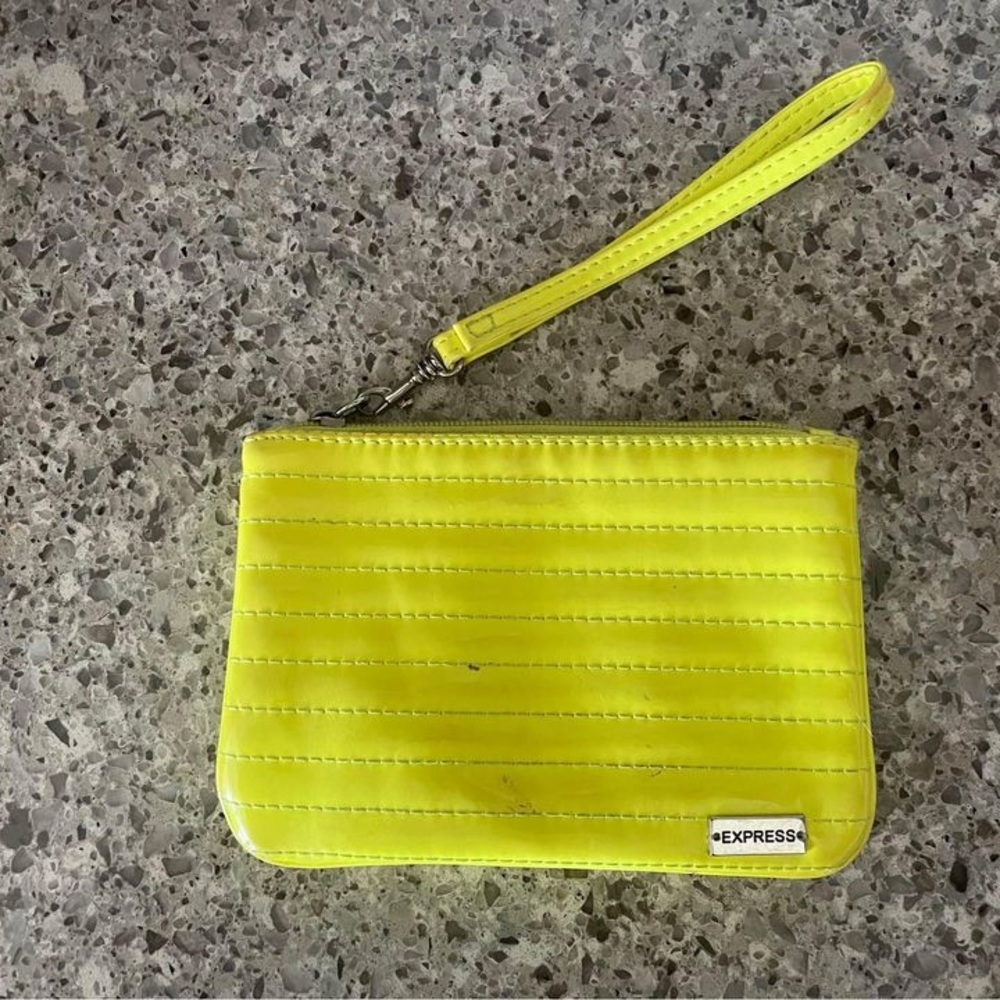Express Neon Yellow Wristlet